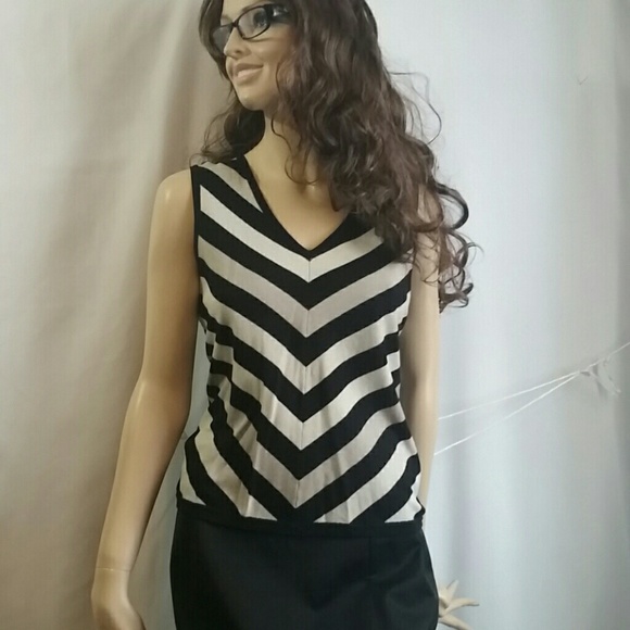 Sleeveless Striped Sweater - Picture 1 of 4